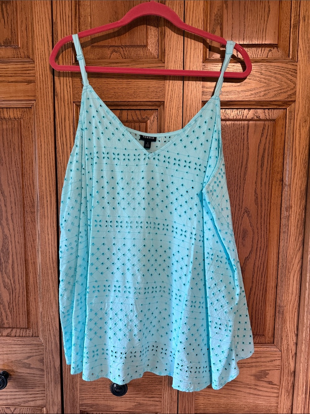 torrid Light Blue Eyelet Camisole Tank